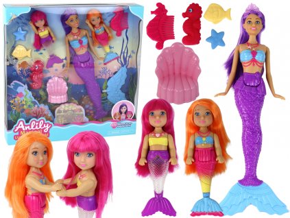 Set of Anlily Mermaids Colorful Underwater World Dolls