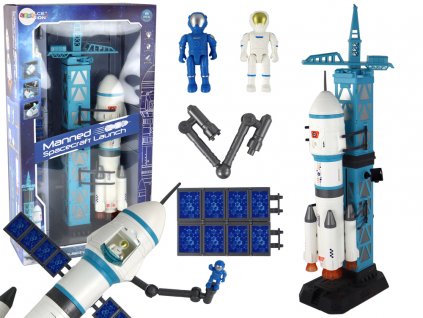 Toy Space Mission Rocket Astronauts Launcher 15 Elements