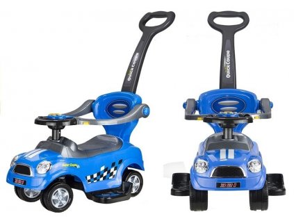 Dětské odstrkovadlo s vodící rukojetí - modré auto