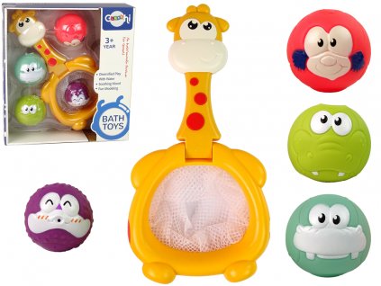 Bath Toy Mini Basketball Giraffe Rubber Balls