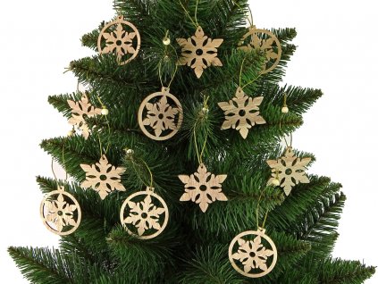 Vánoční dřevěné ozdoby na stromeček - hvězdy
