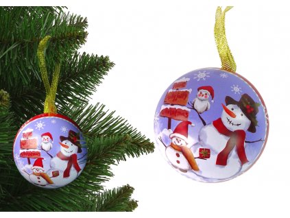Christmas Metal Bauble Snowman Tree Ornament