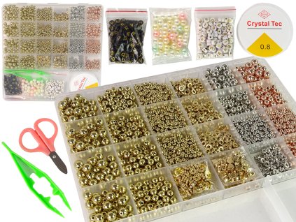 Gold Silver Jewellery Making Bead Set