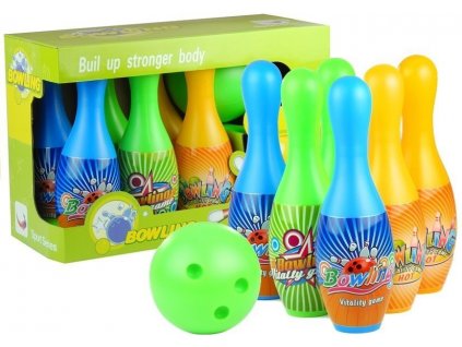 Set to Bowling 6 Bowling Pins + Bowling Ball Sport Game