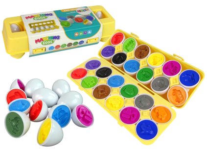 Creative Jigsaw Puzzle Sorter Eggs 12 pieces with vehicle patterns