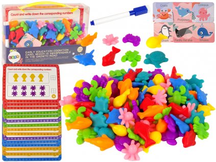 Animals Educational Toy Task Cards Counting Sorter 60 Pieces