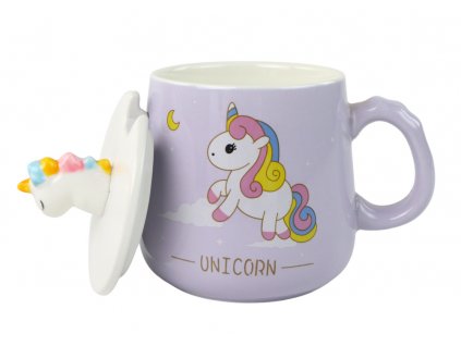 Purple Pattern Unicorn Mug, Spoon, Infuser