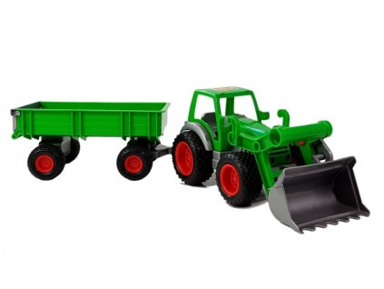 Tractor Loader with Farmer Trailer Green 8817 Polesie