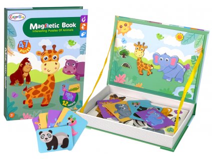 Magnetic Puzzle Book Animals Puzzle Crocodile Monkey