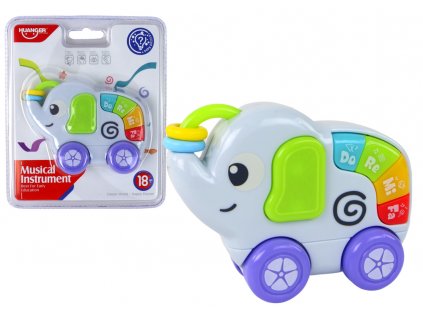 Interactive Playing Elephant Toy on Wheels
