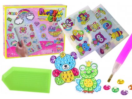 Set of DIY Diamond Stickers, Colorful Animals Stickers