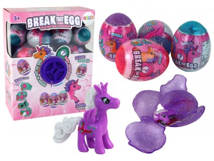 Cracking Glitter Egg Unicorn Draw Colorful Shell 12 pcs.