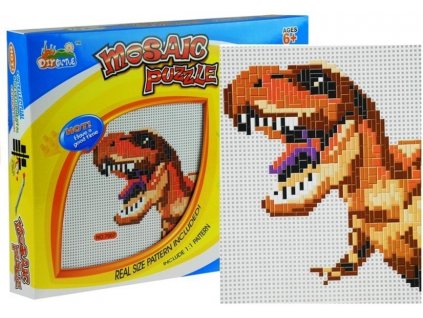 Sticky Mosaics Puzzle DIY Dinosaur Pattern Included