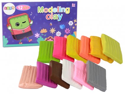 Modeling Clay 12 Colors Pastel Vibrant Colors Mix Set