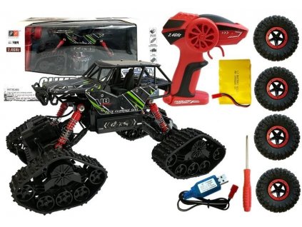 Offroad R/C Car 4x4 Black with Green Pattern