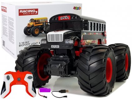 Huge Wheel Remote Controlled Bus 2.4G Sound Black