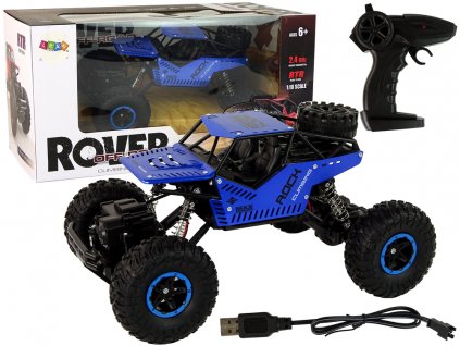 Remote Controlled RC Car 1:16 Black Blue