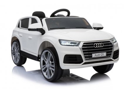 Audi Q5 White - Electric Ride On Car - Rubber Wheels Leather Seats 2,4G Remote