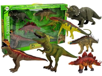 Dinosaur Set Big Figures Models 6 pieces Stegosaurus