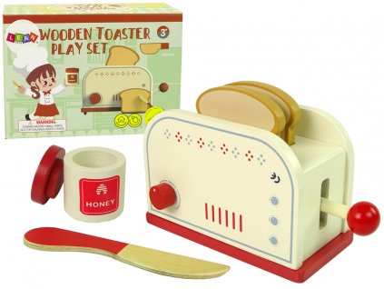 Wooden Toaster Accessories Breakfast Kitchen Kids