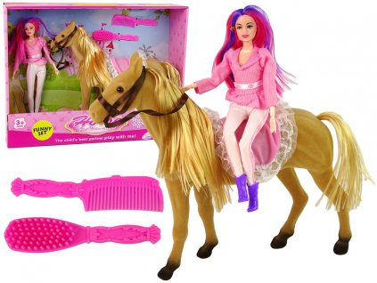 Doll Rider with Brown Pony Figures.