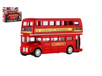 Autobus "Londýn" červený patrový - na zpětné natažení
