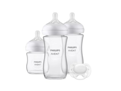 Sada skleněných kojeneckých lahví Phillips Avent natural response 4ks