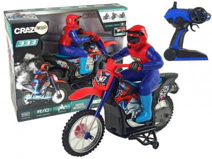 Remote Controlled Crossbike 1:10 2.4G Blue 20 km/h