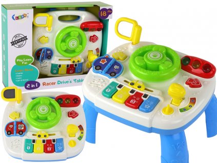 Educational Interactive Table 2in1 Board For Toddlers Steering Wheel