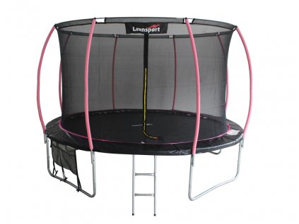 LEAN Sport Max 12ft Trampoline Black-Pink