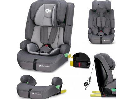 Autosedačka Kinderkraft SAFETY FIX 2023 i-SIZE 9-36kg šedá
