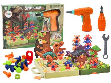 3D Construction Puzzle Blocks DIY Dinosaurs Disassembly Drill