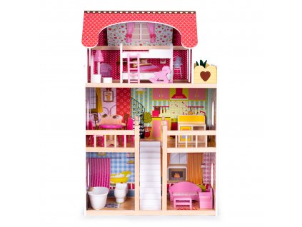Dřevěný domeček pro panenky Malinová rezidence ECOTOYS