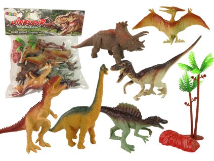 Sada figurek dinosaurů s příslušenstvím 8 kusů