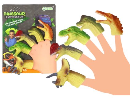 Prstové gumové loutky Dinosauři