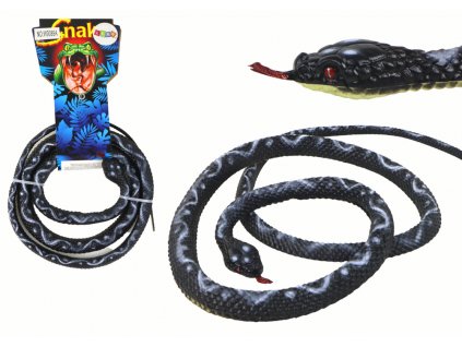 Artificial Rubber Coral Snake Black PVC