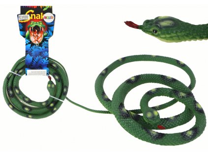 Umělý zelený had s černými skvrnami