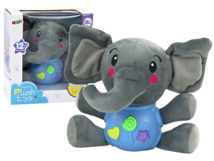 ﻿Plush Elephant Interactive Plush Orange Playing 19 cm