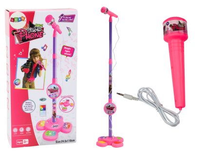 Microphone with Stand for Children, Adjustable, Pink