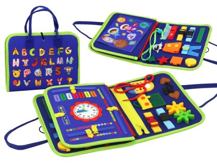 Blue Educational Sensory Felt Suitcase