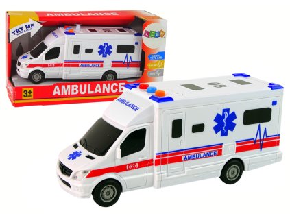 Dětské autíčko Ambulance bílá