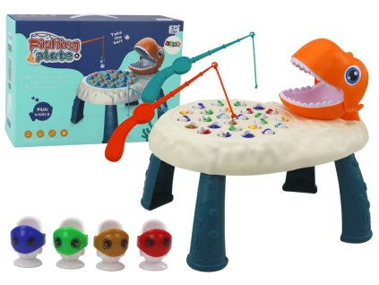 Fishing Arcade Game Orange Dinosaur Table
