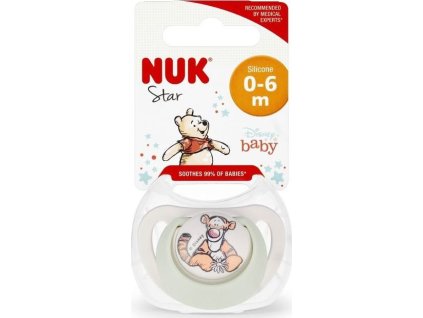 325463 silikonovy dudlik nuk star 0 6m tygrik