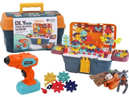 332046 stavebni 3d sada v boxu k sestaveni s vrtackou