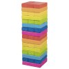 Zábavná hra – Dřevěná věž Jenga duhová, 48 dílů