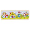 Puzzle s dřevěnými úchytkami – Na statku, 4 díly