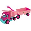 Sestava Wader Gigant nákladní auto s vozíkem růžová
