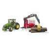 Traktor John Deere Bruder 03054 s přívěsem na dřevo 2