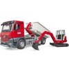 Bruder 3624 MB Arocs s kontejnerem + minibagr Schaeff