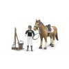Bruder 62505 BWORLD Jezdecký set kůň žena a příslušenství 1